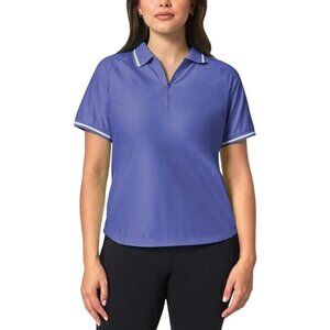 Mondetta Womens Size XXL Purplish Blue 1/4 Zip‎ Short-Sleeve Mesh Polo Shirt NWT